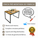 Ver imagem 2 de Mesa de Jantar Apartamento Estilo Industrial 100% Mdf Compacta Sala Cozinha Moderna 100x60