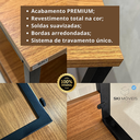 Ver imagem 5 de Mesa de Jantar Apartamento Estilo Industrial 100% MDF Compacta Sala Cozinha Moderna 100x60