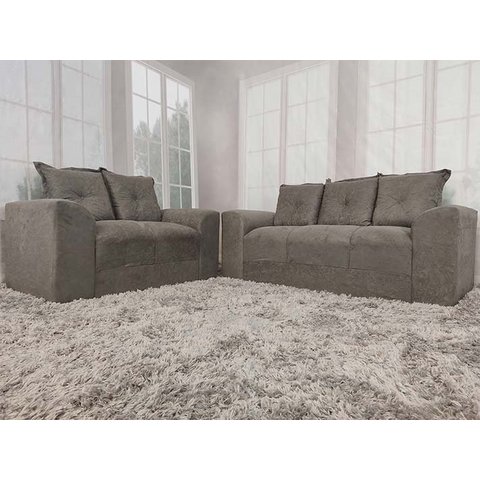 Sofá 2 e 3 Lugares Cinza 605 Porto