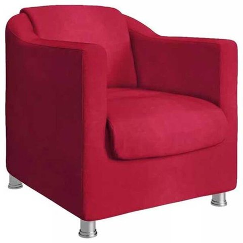 Poltrona Decorativa Luiza Animale Vermelho