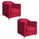 Ver imagem 1 de Kit 2 Poltronas Decorativas Luiza Animale Vermelho