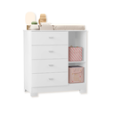 Ver imagem 3 de Cômoda Infantil 1 Porta e 4 Gavetas New Katatau Branco Brilho