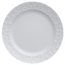 Ver imagem 1 de Prato Germer Branco Raso Redondo em Porcelana 26,5cm com Relevo Tassel