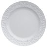 Prato Germer Branco Raso Redondo em Porcelana 26,5cm com Relevo Tassel - 1
