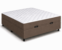 Ver imagem 1 de Kit Cama Box Baú Casal 138x188 cm + Colchão D33 Casal 17 cm Marrom Suede