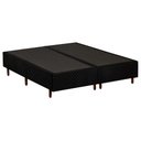 Ver imagem 1 de Cama Box Base King Universal Rústico Black (193x203x25) - Polar