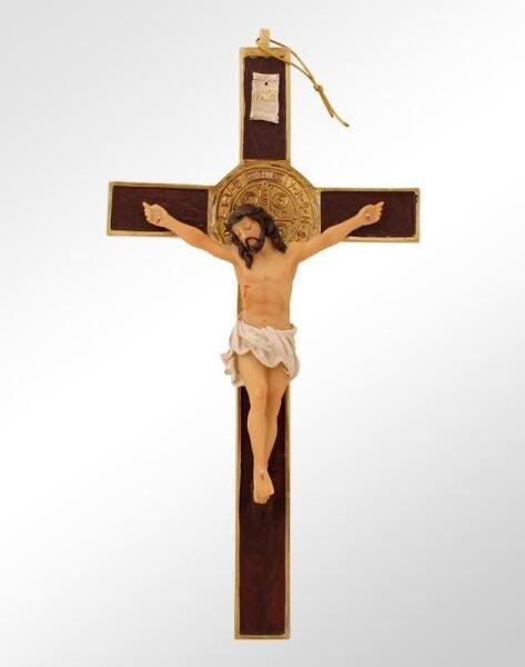 Imagem Crucifixo de Parede em Resina 28,5 cm - 1