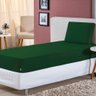 Jogo de Lençol Solteiro Malha 100% Algodão 2 Peças Cor Verde Bandeira - 1