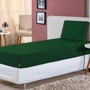 Ver imagem 1 de Jogo de Lençol Solteiro Malha 100% Algodão 2 Peças Cor Verde Bandeira