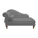Ver imagem 1 de Recamier Divã Namoradeira Larissa 185cm Direito de Quem Senta Suede Cinza - Incasa Decor