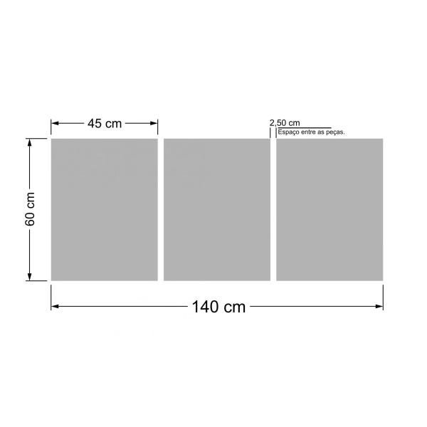 Conjunto de 3 Quadros Geométrico Minimalista Preto e Rosa 45x60cm - 5