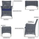 Ver imagem 6 de 4 Poltronas e 1 Mesa Igapó Alumínio Fendi Corda Náutica E10 Prata