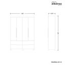 Ver imagem 4 de Guarda Roupa Doble Solteiro 4 Portas com Espelho Albatroz Moveis