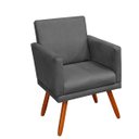 Ver imagem 2 de Poltrona Decorativa Nina Luxo Suede Cinza - Adonai Estofados