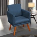 Ver imagem 2 de Kit 2 Poltronas Decorativa Nina Luxo Suede Azul Adonai Estofados