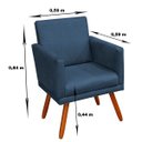 Ver imagem 3 de Kit 2 Poltronas Decorativa Nina Luxo Suede Azul Adonai Estofados