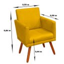 Ver imagem 3 de Kit 2 Poltronas Nina Luxo Suede Amarela - Adonai Estofados