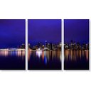 Ver imagem 1 de Quadro Decorativo Cidade com Luzes para Sala 3 peças m3