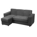 Ver imagem 2 de Sofá 3 Lugares com Chaise Bia - Suede Cinza - Adonai Estofados