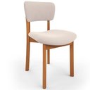 Ver mais imagens de Kit 06 Cadeiras para Sala de Jantar Cozinha Living Estofada Dara L02 Suede Bege - Lyam Decor