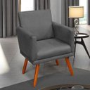 Ver imagem 2 de Kit 2 Poltronas Decorativa Nina Luxo Cinza Adonai Estofados