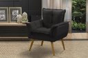 Ver imagem 2 de Kit 2 Poltronas Decorativa Opala Luxo Preto Adonai Estofados