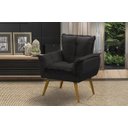 Ver imagem 2 de Kit 2 Poltronas Decorativa Opala Luxo Preto Adonai Estofados