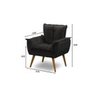 Ver imagem 4 de Kit 2 Poltronas Decorativa Opala Luxo Preto Adonai Estofados