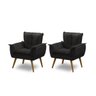 Kit 2 Poltronas Decorativa Opala Luxo Preto Adonai Estofados - 1