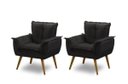 Ver imagem 1 de Kit 2 Poltronas Decorativa Opala Luxo Preto Adonai Estofados