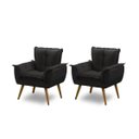Ver imagem 1 de Kit 2 Poltronas Decorativa Opala Luxo Preto Adonai Estofados
