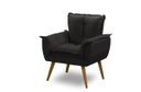 Ver imagem 3 de Kit 2 Poltronas Decorativa Opala Luxo Preto Adonai Estofados