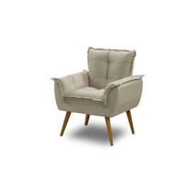 Kit 2 Poltronas Opala Luxo Bege Capuccino Claro - Adonai Estofados - 3