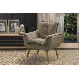Kit 2 Poltronas Opala Luxo Capuccino Montanaris Decor - 2