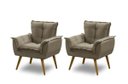Ver imagem 1 de Kit 2 Poltronas Opala Luxo Capuccino Montanaris Decor