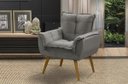 Ver imagem 4 de Kit 2 Poltronas Opala Luxo Cinza - Adonai Estofados