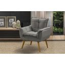 Ver imagem 4 de Kit 2 Poltronas Opala Luxo Cinza - Adonai Estofados