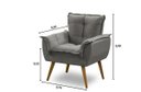 Ver imagem 3 de Kit 2 Poltronas Opala Luxo Cinza - Adonai Estofados