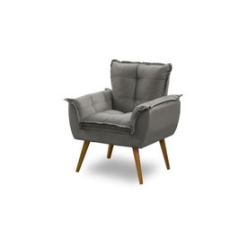 Kit 2 Poltronas Opala Luxo Cinza - Adonai Estofados - 2