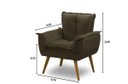 Ver imagem 4 de Kit 2 Poltronas Opala Luxo Marrom Adonai Estofados