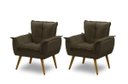 Ver imagem 1 de Kit 2 Poltronas Opala Luxo Marrom Adonai Estofados