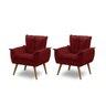 Kit 2 Poltronas Opala Luxo Vermelho - Adonai Estofados - 1