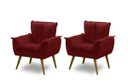 Ver imagem 1 de Kit 2 Poltronas Opala Luxo Vermelho - Adonai Estofados