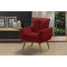 Kit 2 Poltronas Opala Luxo Vermelho - Adonai Estofados - 2