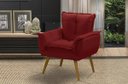 Ver imagem 2 de Kit 2 Poltronas Opala Luxo Vermelho - Adonai Estofados
