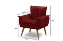 Ver imagem 4 de Kit 2 Poltronas Opala Luxo Vermelho - Adonai Estofados