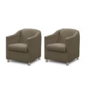Ver imagem 1 de Kit 2 Poltronas Bia Luxo Suede Capuccino - Adonai Estofados