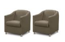 Ver imagem 1 de Kit 2 Poltronas Bia Luxo Suede Capuccino - Adonai Estofados