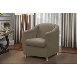 Kit 2 Poltronas Bia Luxo Suede Capuccino - Adonai Estofados - 2