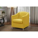 Ver imagem 2 de Kit 2 Poltronas Bia Luxo Suede Amarelo - Adonai Estofados